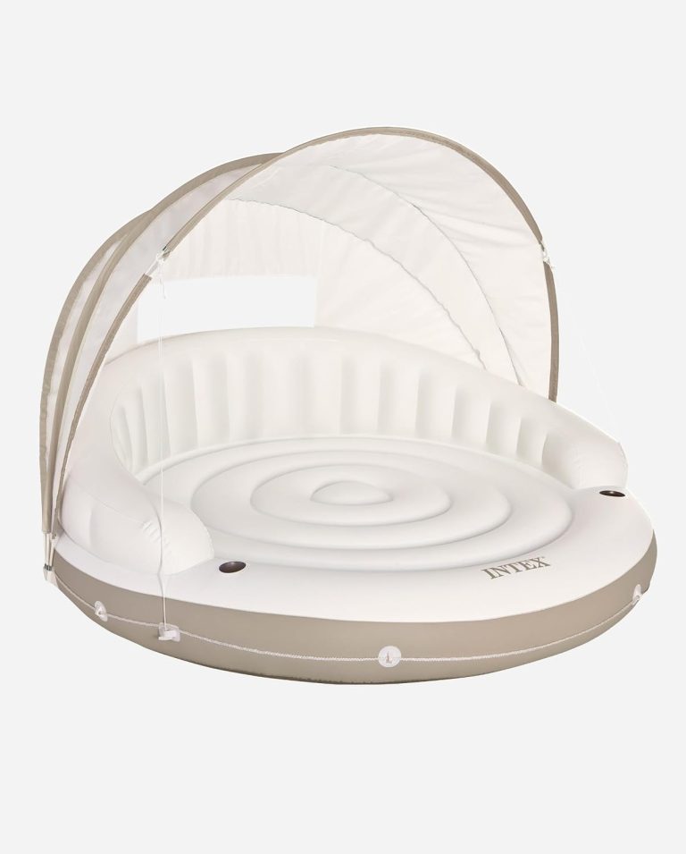 Intex Lounge caraïbes, avec ombrelle détachable, 2 supports boissons, dimensions 199 x 150 cm