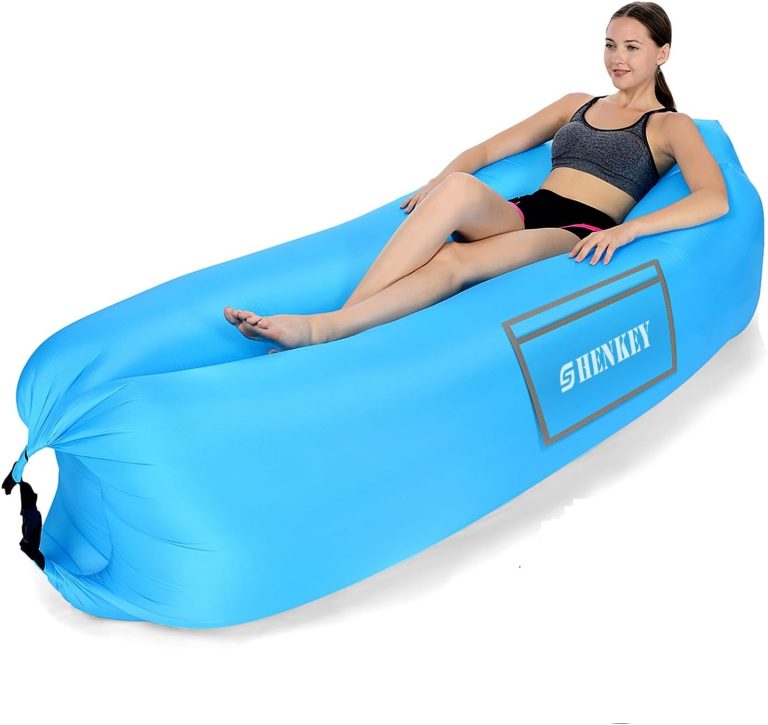 Shenkey Chaise longue gonflable imperméable et anti-fuite d’air, canapé gonflable portable pour voyage, camping et plage