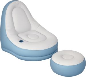 Outsunny Fauteuil Gonflable et Repose-Pieds